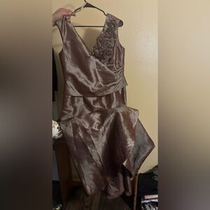 Km collections brown dress